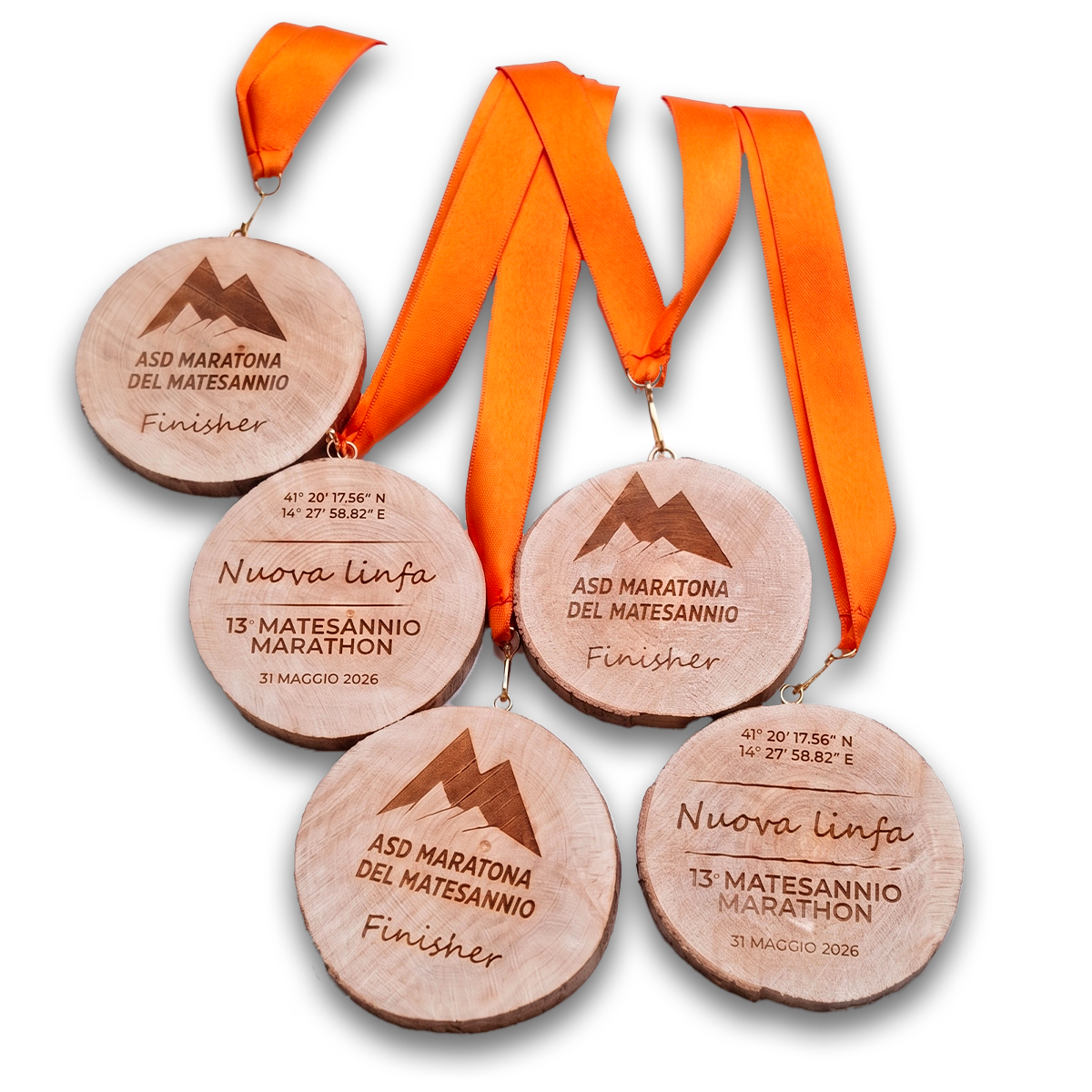 Medaglie in legno del Matese – Progetto Nuova Linfa XIII edizione Matesannio Marathon